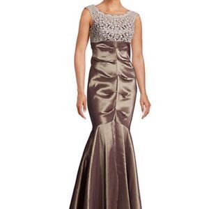 Xscape Lace Top Gown-MAUVE-6